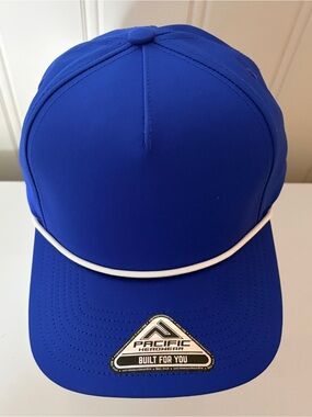 Pacific Headwear P421 Weekender Cap Hat Snapback Hat Royal Blue White Rope Blank